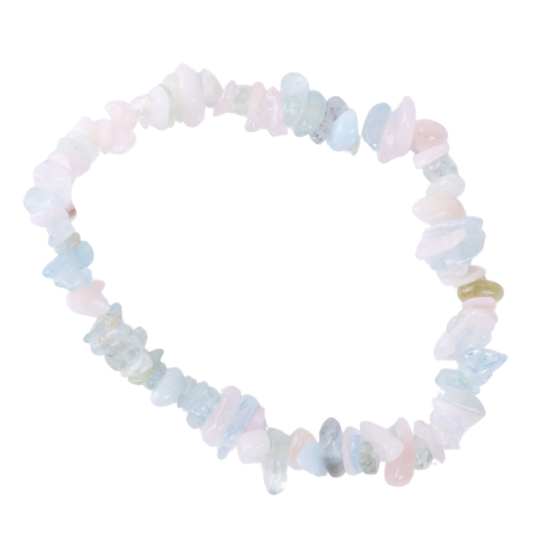 Splitterarmband - Aquamarijn / Morganiet