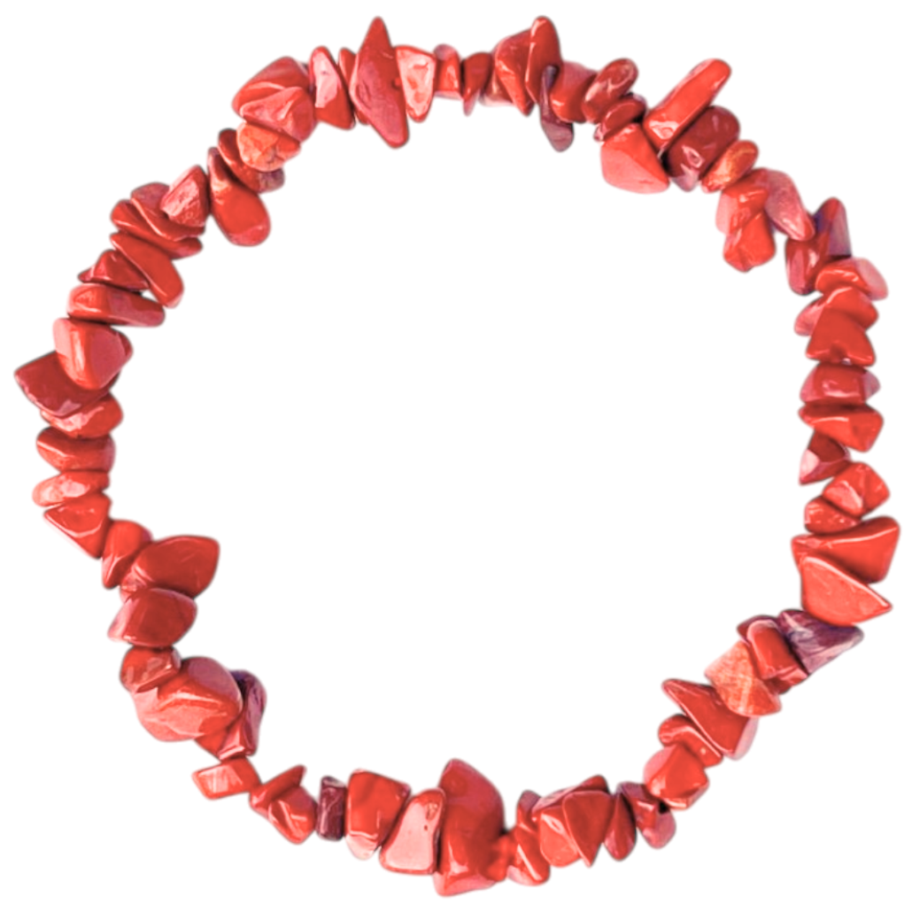 Splitterarmband - Jaspis rood