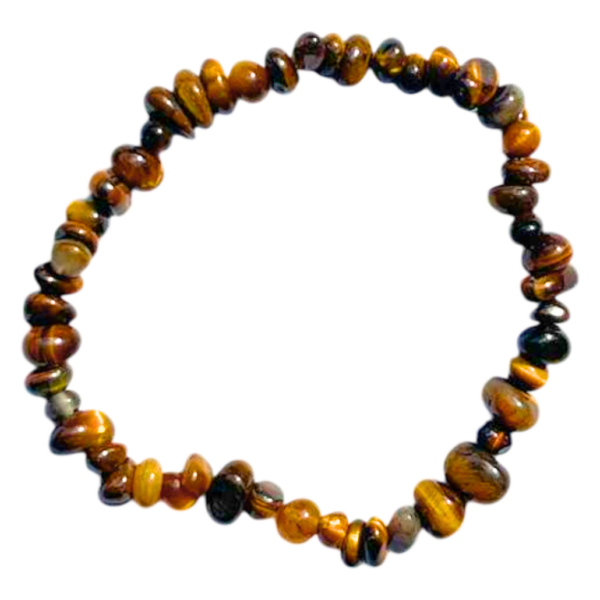 Splitterarmband - round - Tijgeroog