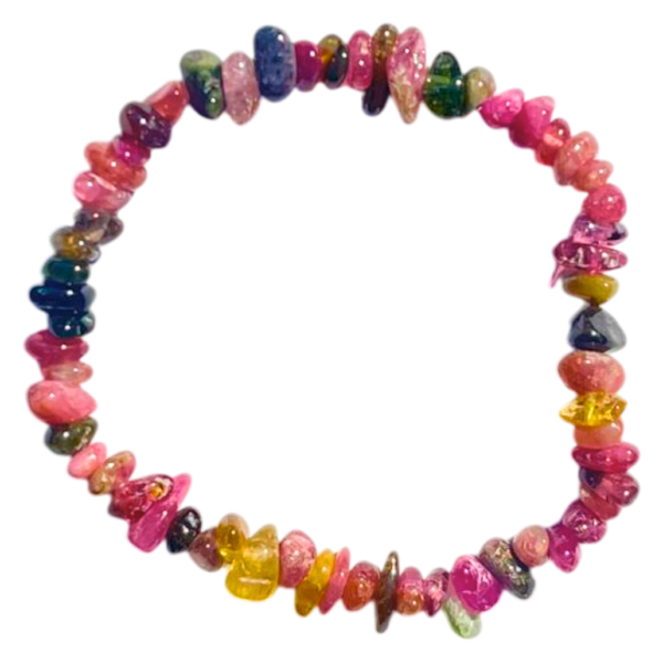 Splitterarmband - Toermalijn mix (rood)