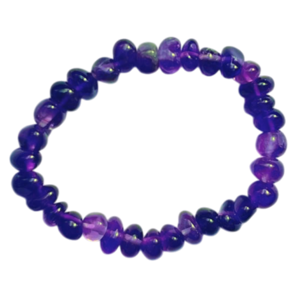 Splitterarmband - round - Amethist
