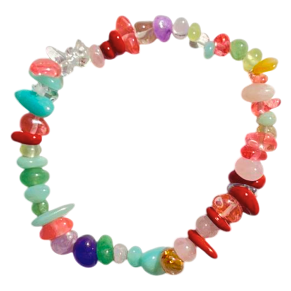 Splitterarmband - round - Mixed stenen