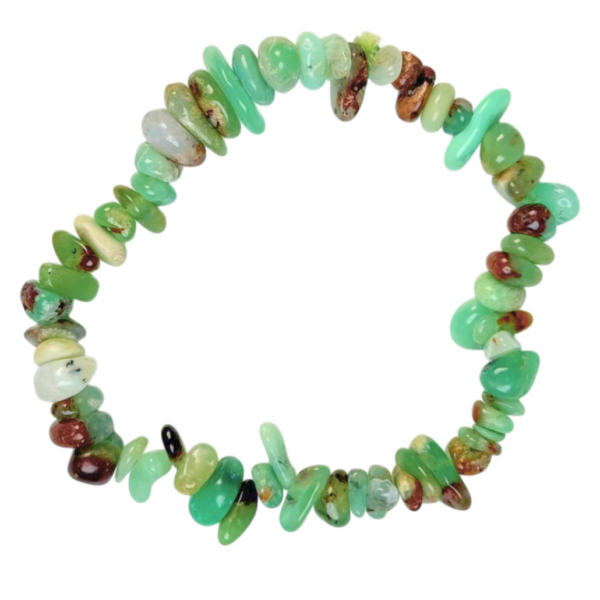 Splitterarmband - round - Chrysopraas