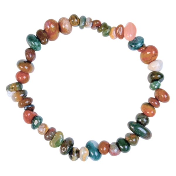 Splitterarmband - round - Jaspis oceaan