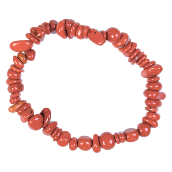 Splitterarmband - round - Jaspis rood