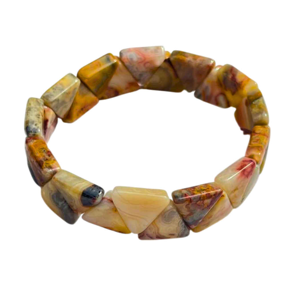 Agaat Kant - triangle armband