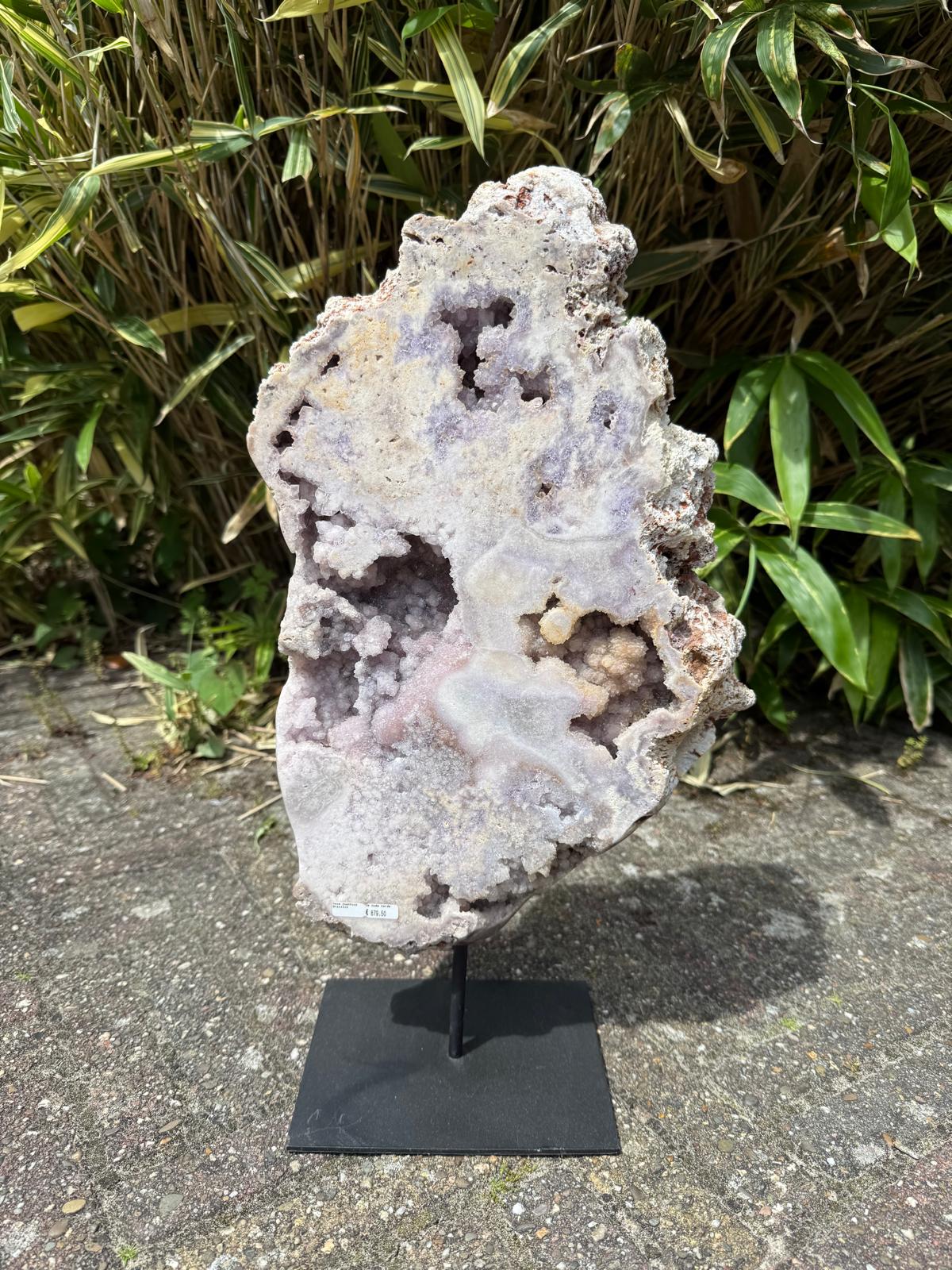 Roze Amethist op standaard - Afbeelding 2