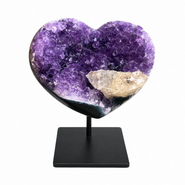 Op standaard - Amethist hart #4